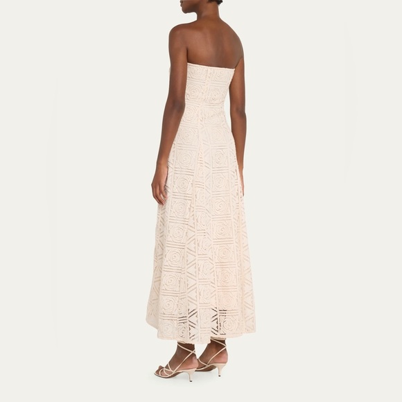 CULT GAIA Solia Long Strapless Floral Lace Dress | Large 8/10 - Picture 7 of 7